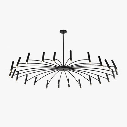 Luxury Gold Black Crystal LED Chandelier Light Fixture - Lusomart
