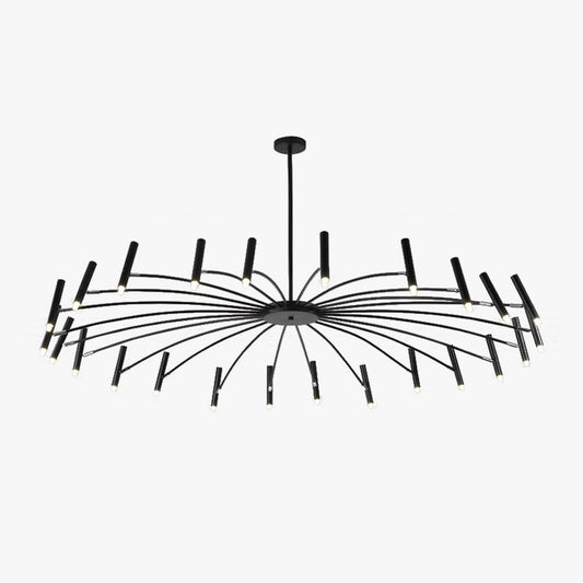 Luxury Gold Black Crystal LED Chandelier Light Fixture - Lusomart