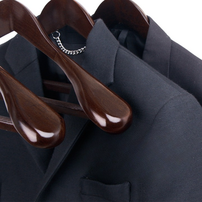 Strong Wooden Clothes Hangers With Metal Clips