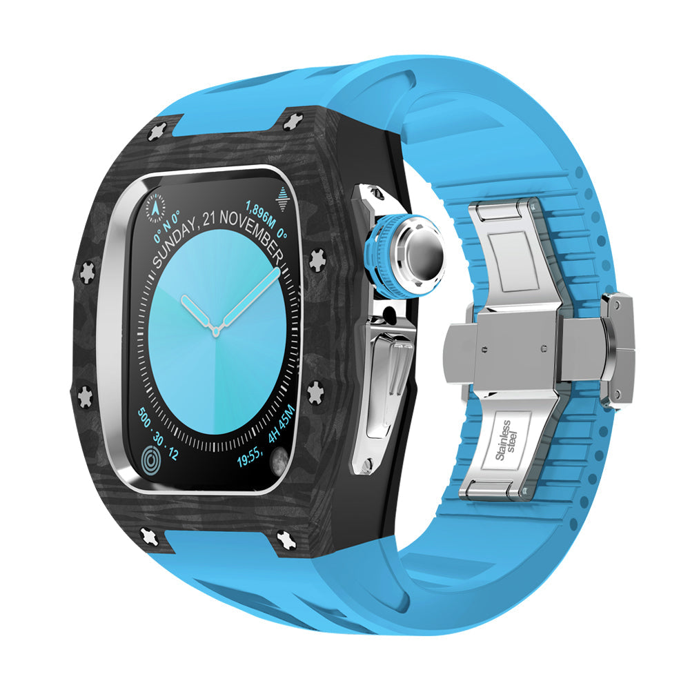 Premium Carbon Fiber Watch Upgrade Kit with Metal Trim