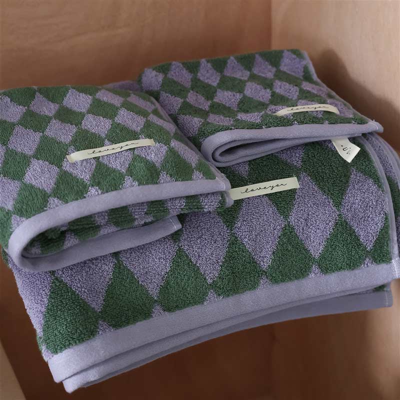 Soft Plaid Absorbent Bathroom Towel Set Gentle Exfoliate - Lusomart