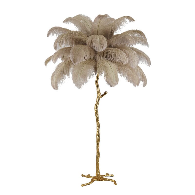 Delicate White Feather Floor Lamp