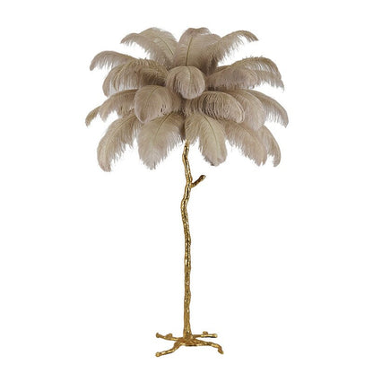 Delicate White Feather Floor Lamp