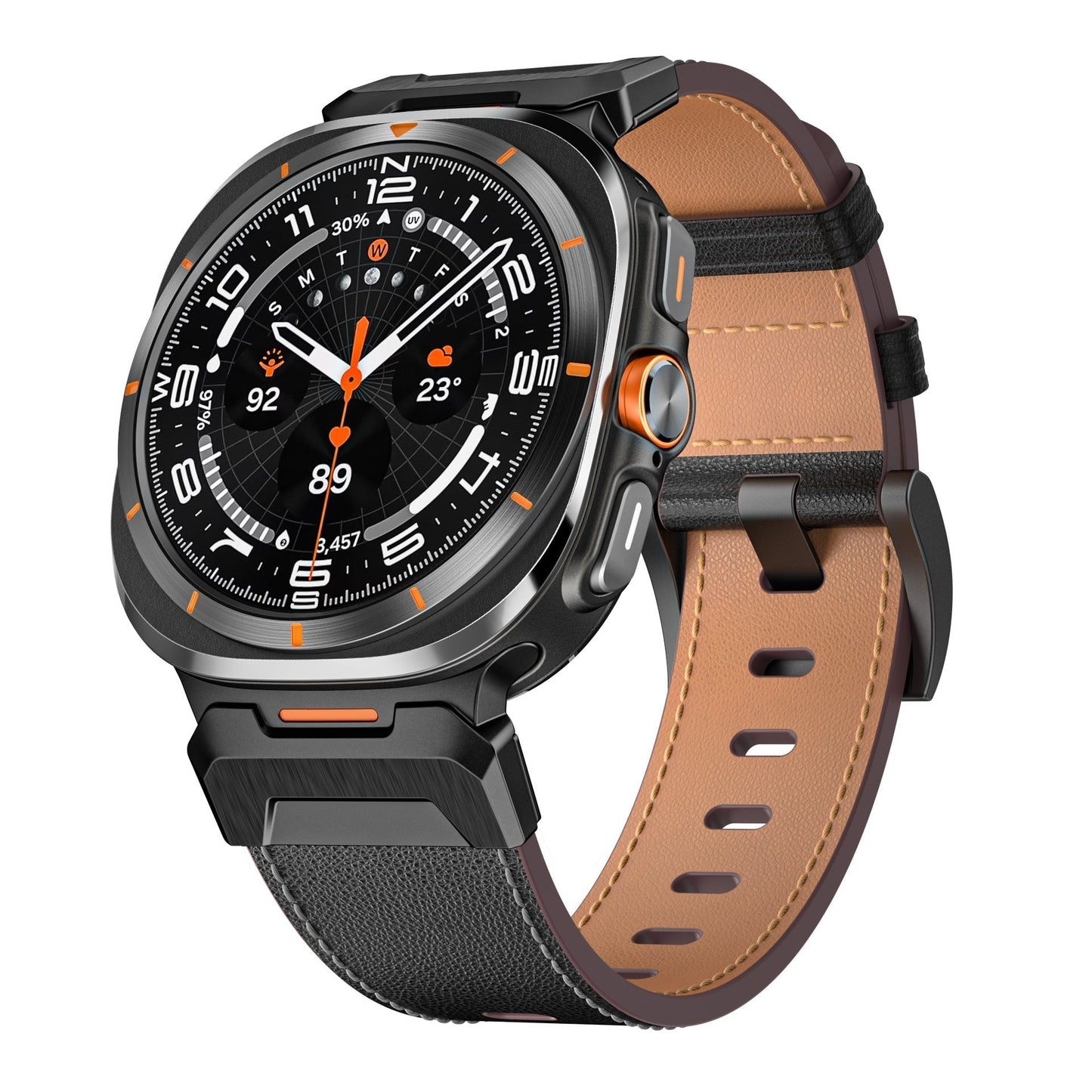 Durable Leather Watch Band For Apple Watch 7 Ultra