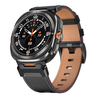 Durable Leather Watch Band For Apple Watch 7 Ultra