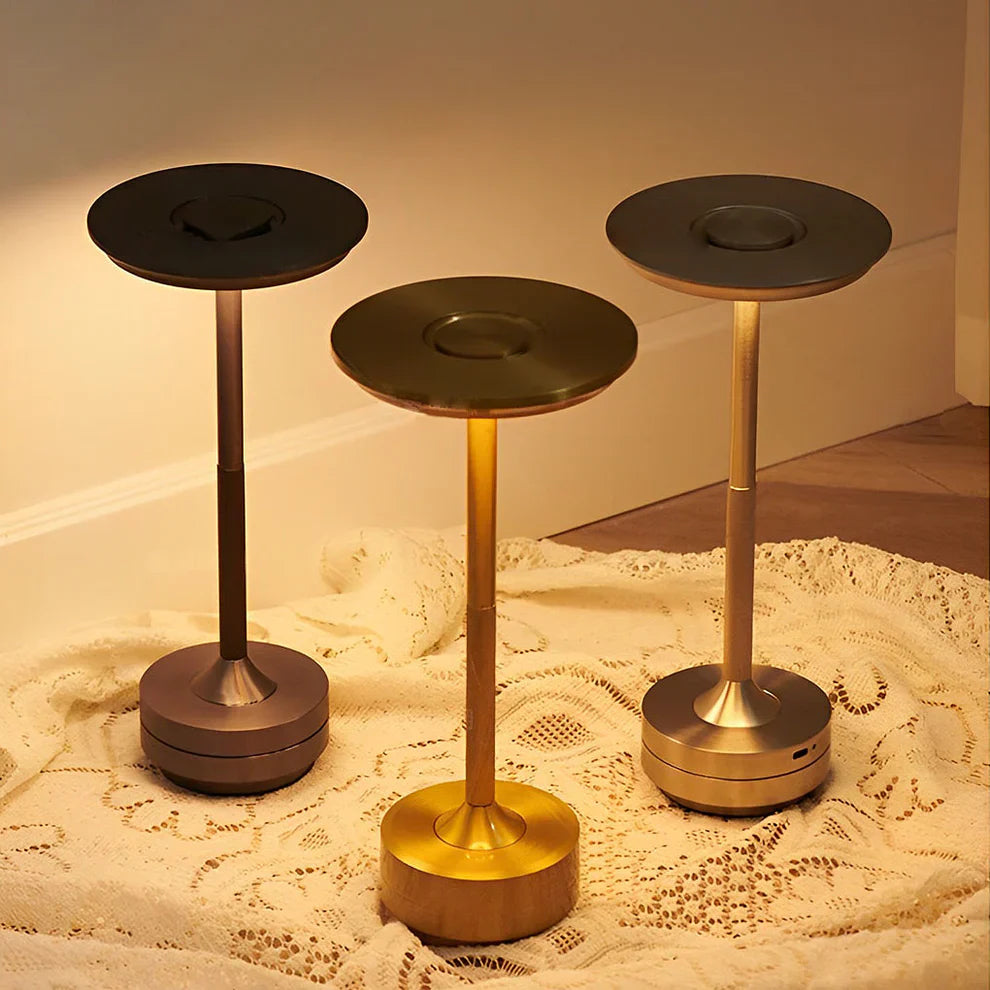 Portable Dimmable LED Desk Lamp With Metal Base