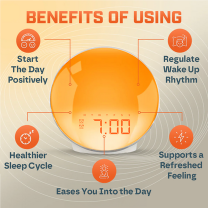 Wake Up Light LED Alarm Clock With Snooze