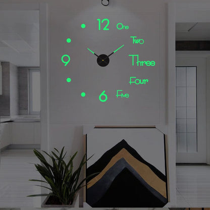 Sleek Black Quartz Wall Clock