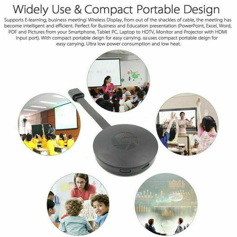 Compact Wireless HDMI Streaming Adapter for 1080p TV