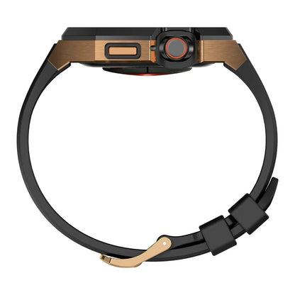 Colorful Rubber Apple Watch Strap With Metal Case