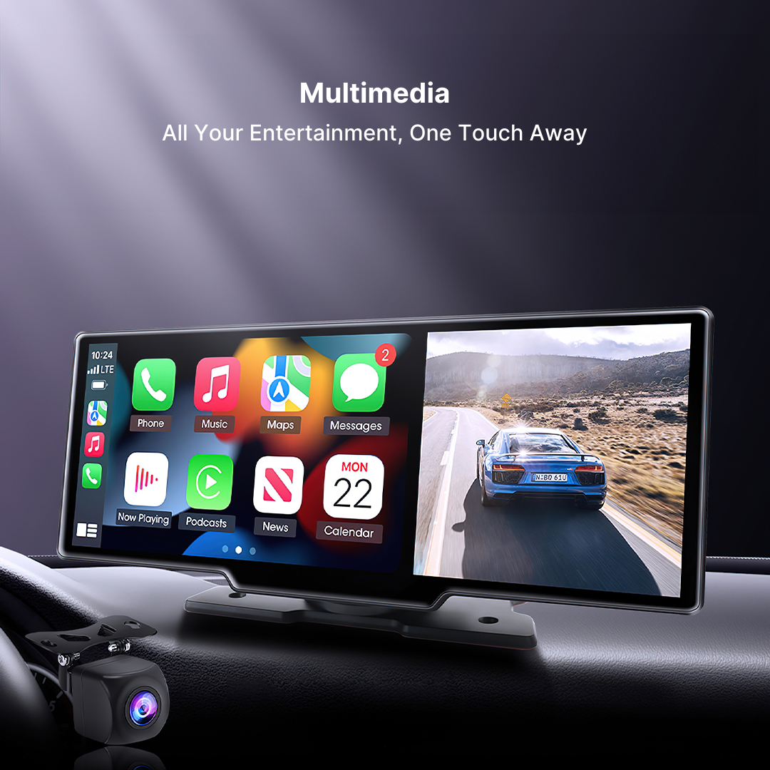 Compact 10.26 Wireless Car Play Touchscreen Display
