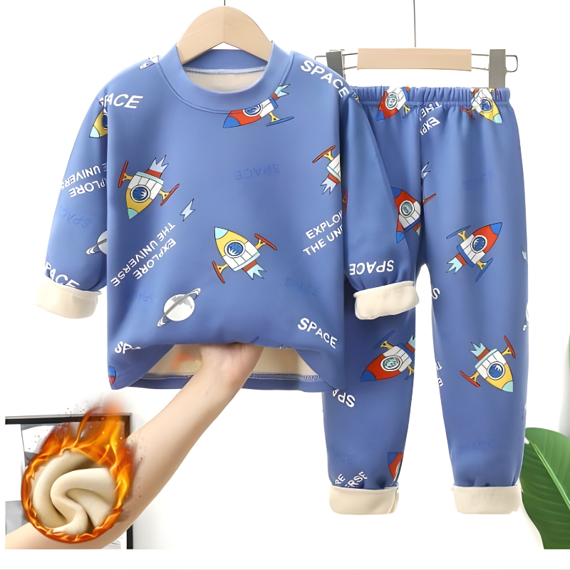 Comfy Kids' Fleece Pajamas - Warm Fun Cartoon Sleepwear