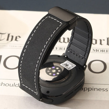 Durable Leather Magnetic Strap for Samsung Watch Ultra