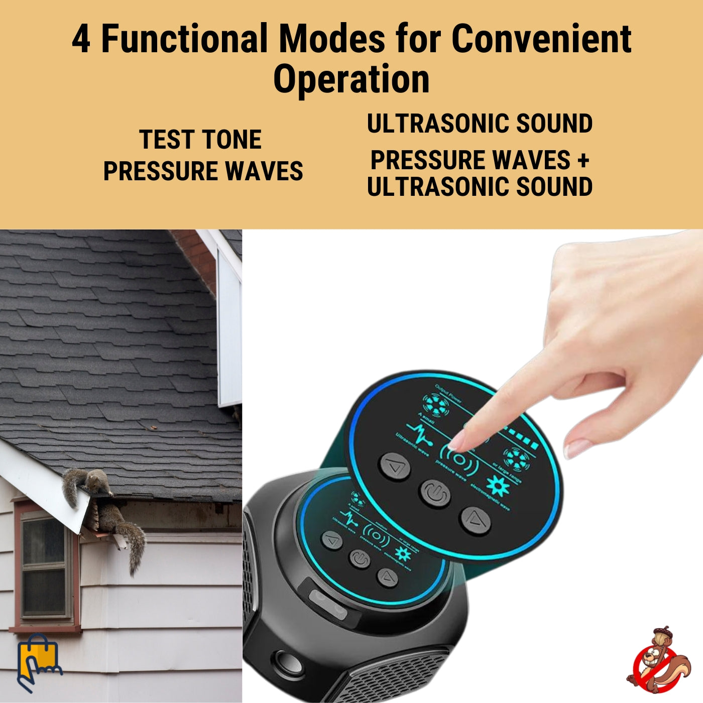 Effective Indoor Pest Repeller Ultrasonic Squirrel Deterrent