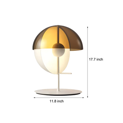 Tall Glass Table Lamp with Smoky Shade