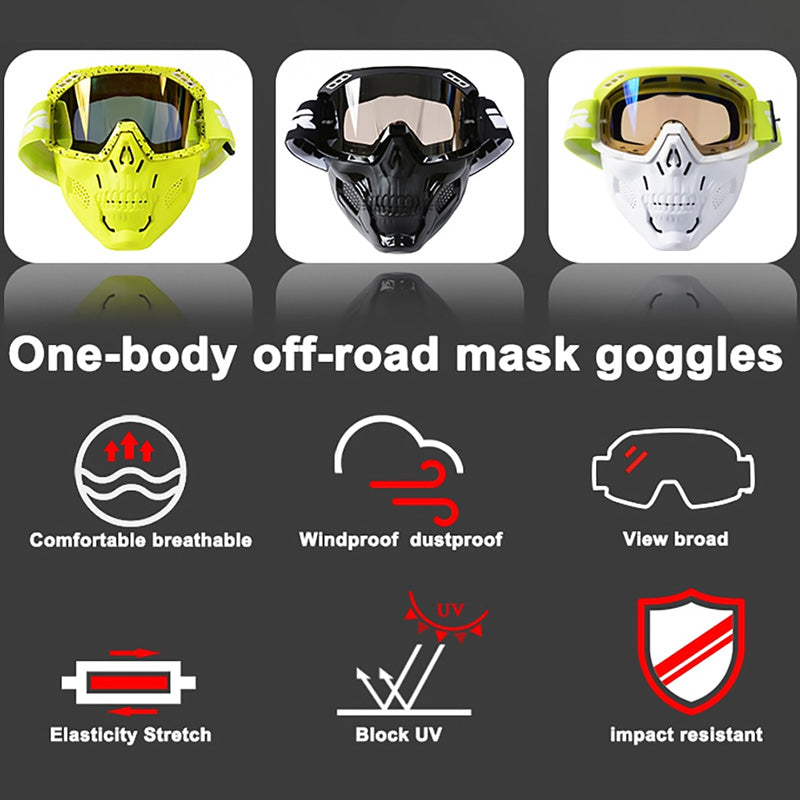 Tough Motorcycle Goggles with Shatterproof Lenses