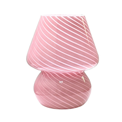 Colorful Glass Mushroom Desk Lamp | USB Adjustable Light