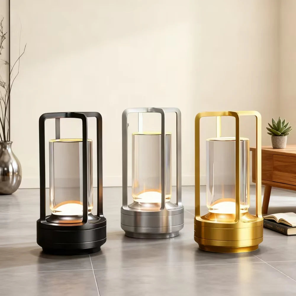 Sleek Metal Desk Lamp LED Lighting Modern Home Decor