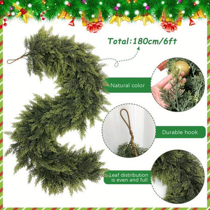 Festive Holiday Greenery Garland for Home Decor