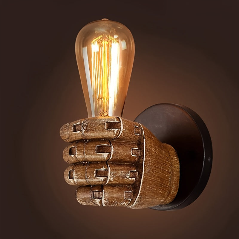 Rustic Metal Wall Light | Modern Resin Sconce