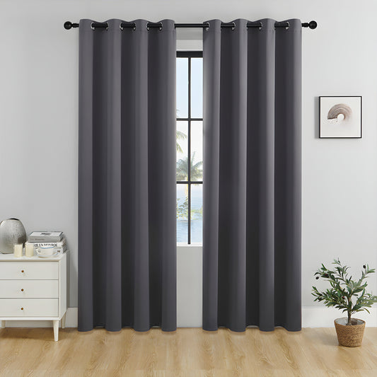 Blackout Curtain in Plain Solid Color Fabric - Lusomart