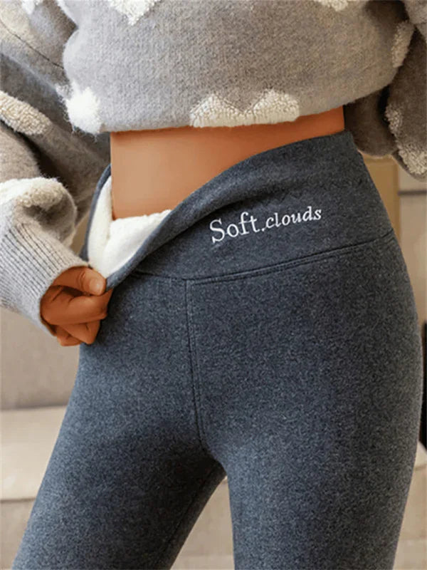 Soft Cashmere Lined Thermal Leggings for Women