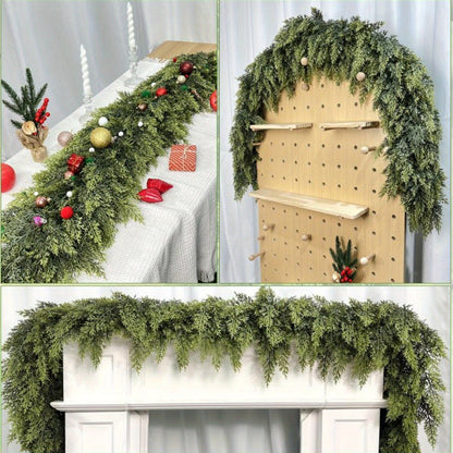 Festive Holiday Greenery Garland for Home Decor