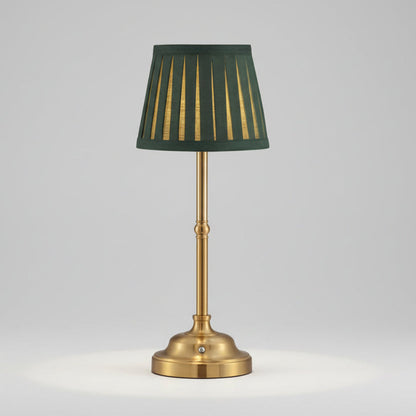 Portable Battery LED Desk Light Brass Finish