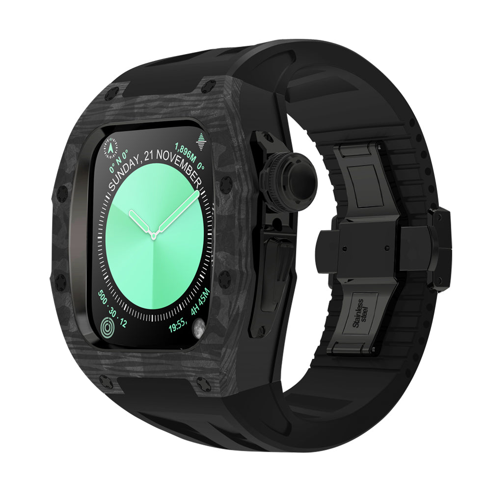 Premium Carbon Fiber Watch Upgrade Kit with Metal Trim