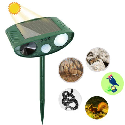 Outdoor Deer Repellent Ultrasonic Solar Pest Defender