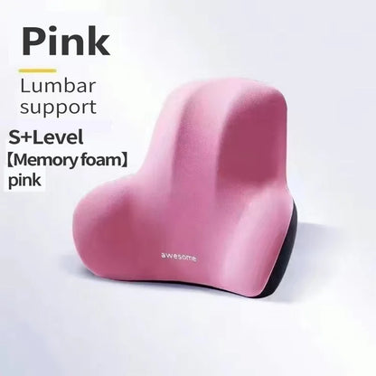 Contoured Back Pillow For Posture Relief And Lower Back Support