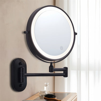 Illuminated Adjustable LED Shaving Mirror with Magnification