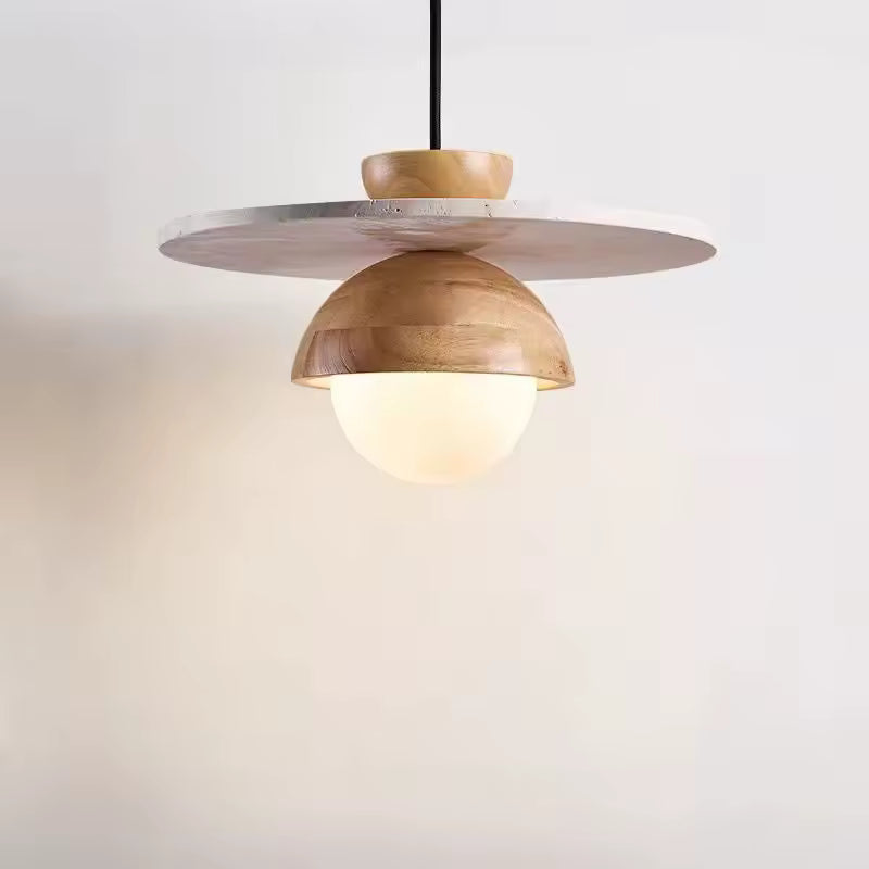 Simple Wooden Hanging Light Fixture