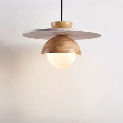 Simple Wooden Hanging Light Fixture