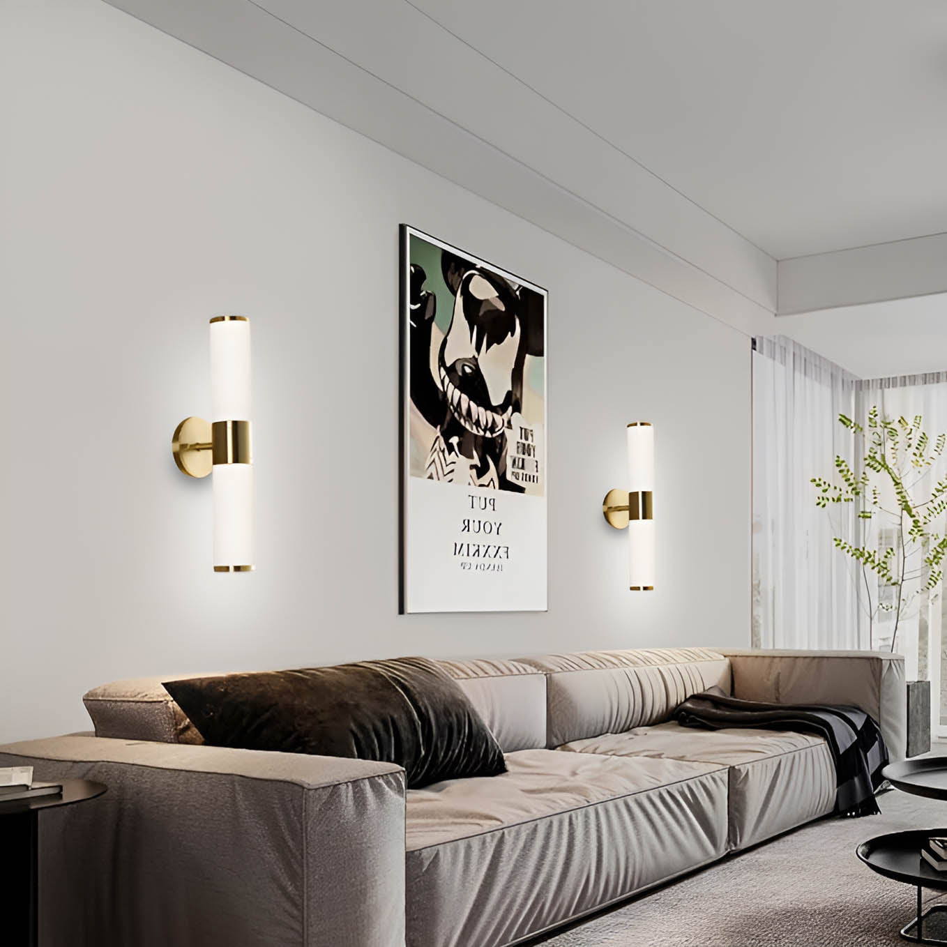 Wall Mount Brass Sconce