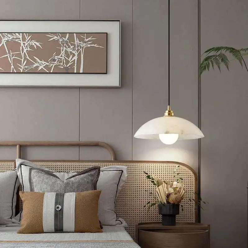 White Marble Pendant Light Fixtures