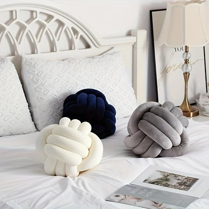 Textured Knot Ball Pillow - Lusomart