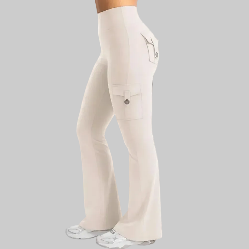 Comfortable High Waisted Wide Leg Womens Cargo Pants