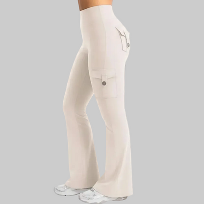 Comfortable High Waisted Wide Leg Womens Cargo Pants