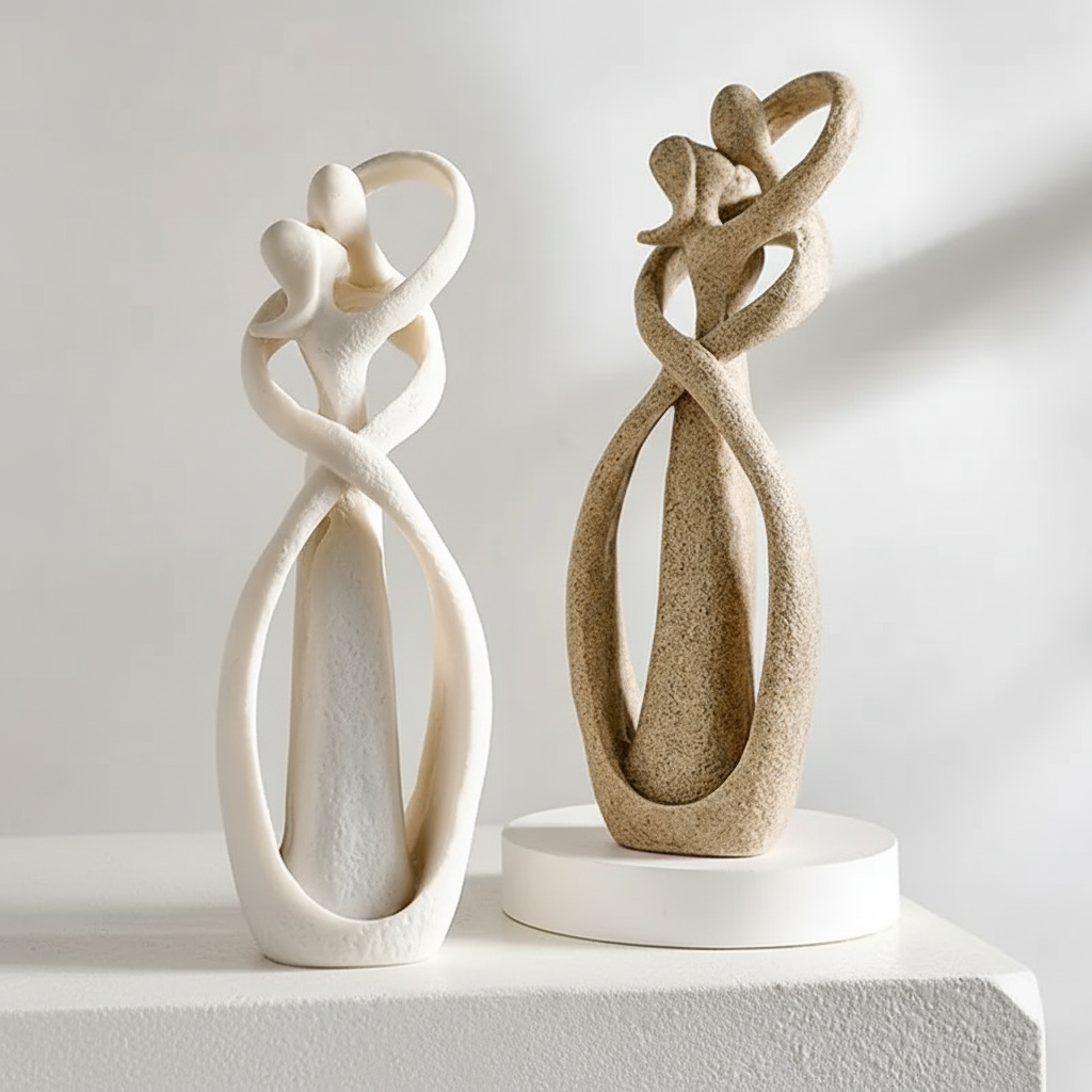 Unique Contemporary Art Resin Lover Figurine Decoration