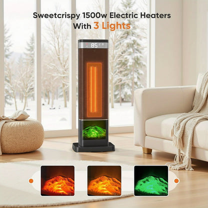Compact Electric Space Heater with Remote Control