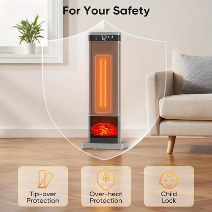 Compact Electric Space Heater with Remote Control
