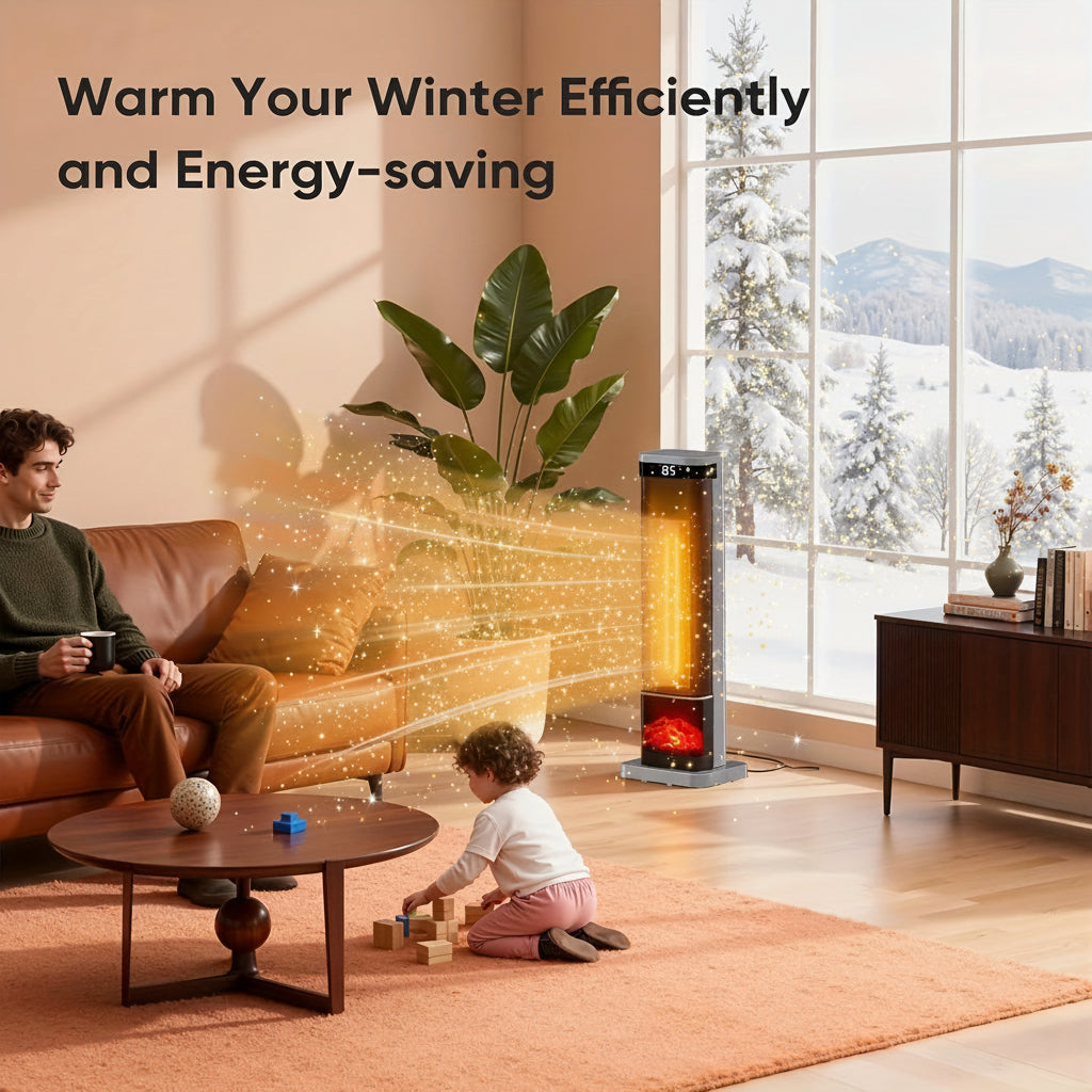 Compact Electric Space Heater with Remote Control