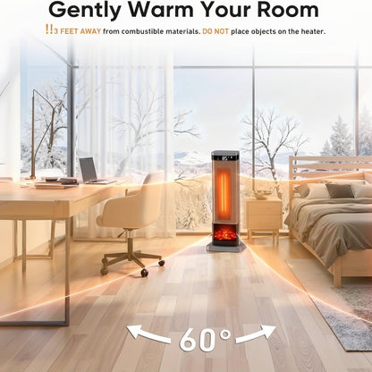 Compact Electric Space Heater with Remote Control
