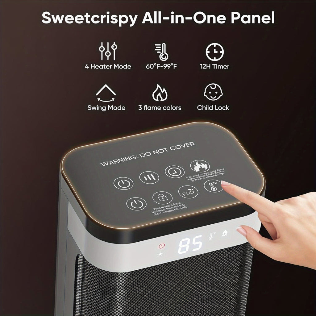 Compact Electric Space Heater with Remote Control