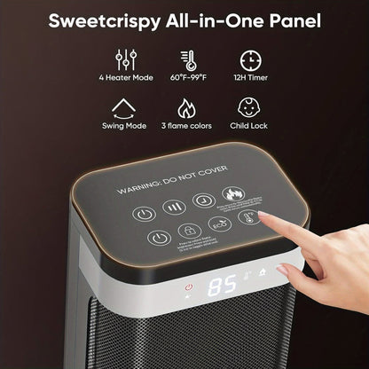 Compact Electric Space Heater with Remote Control