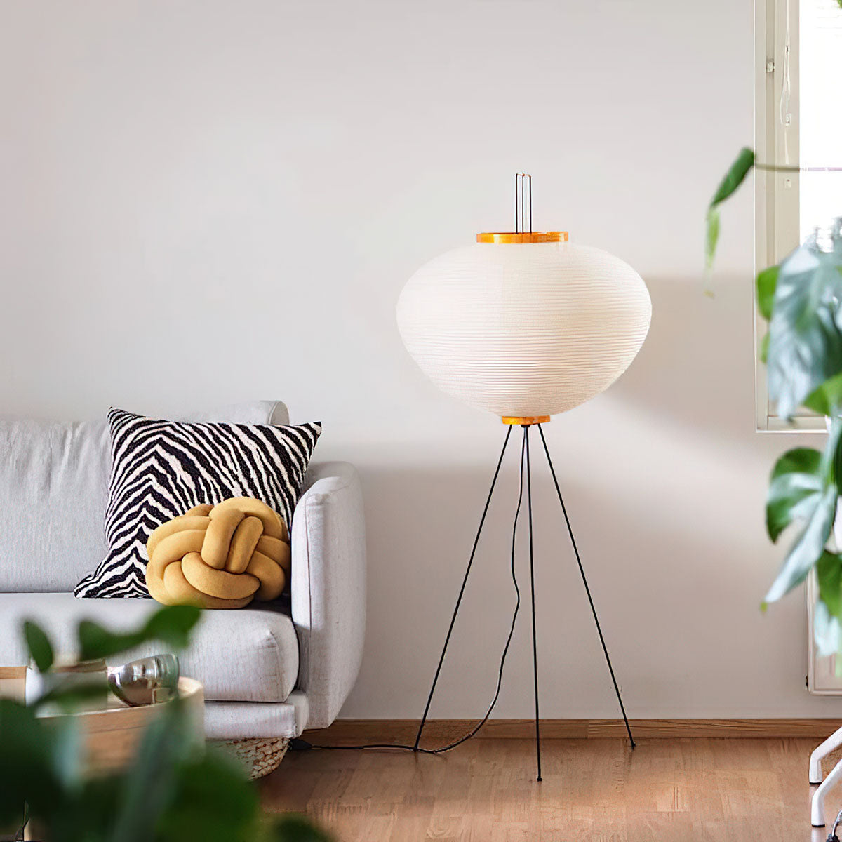 Asian Style Rice Paper Floor Light