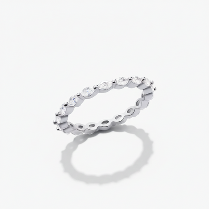 Simple Silver Geometric Ring Adjustable Band - Lusomart