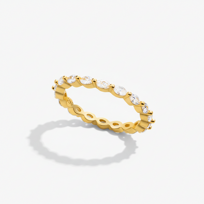 Simple Silver Geometric Ring Adjustable Band