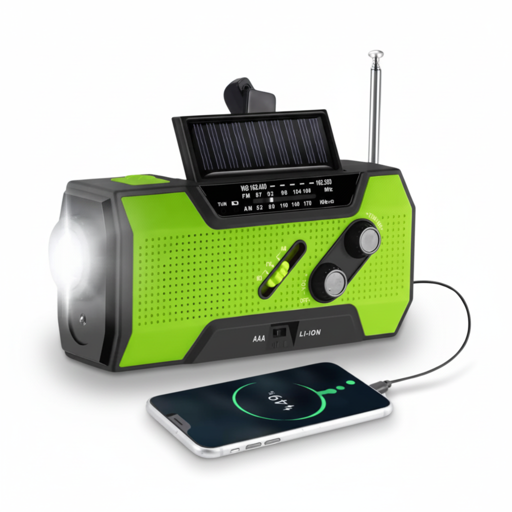 Compact Solar Powered Weather Radio Charger - Lusomart